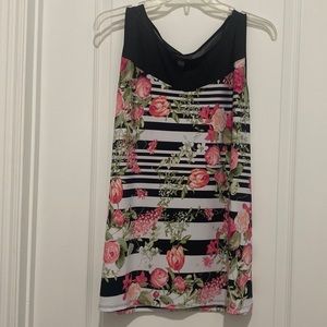 Women’s Roz & Ali floral tank top XL NWT